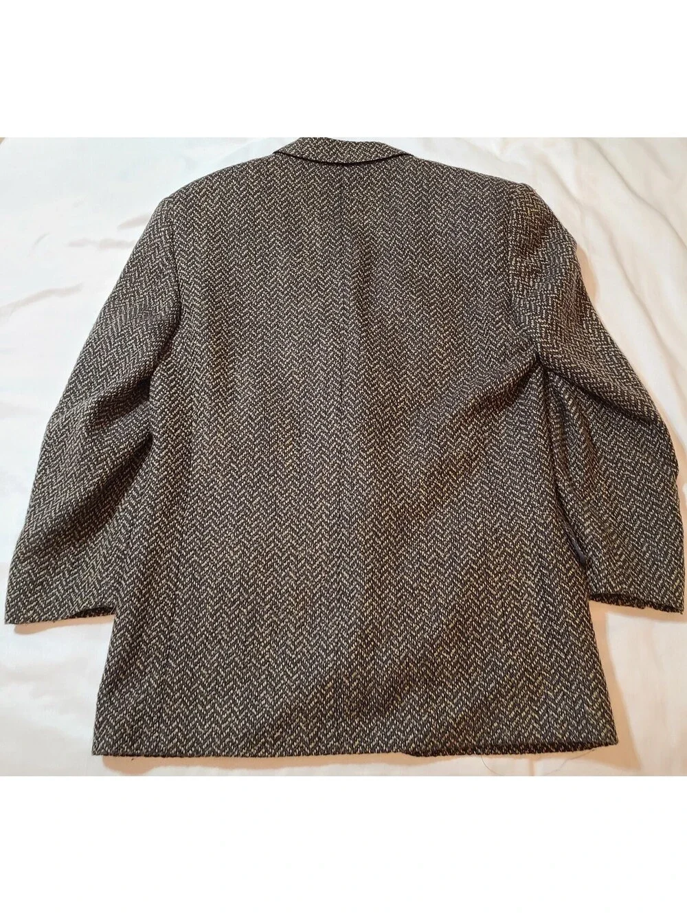 Vtg Ermenegildo Zegna Soft Blazer Size 40R Herringbone Wool Silk Single Breasted